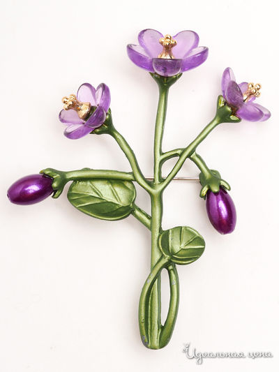 Брошь Biruza, цвет фиолетовый