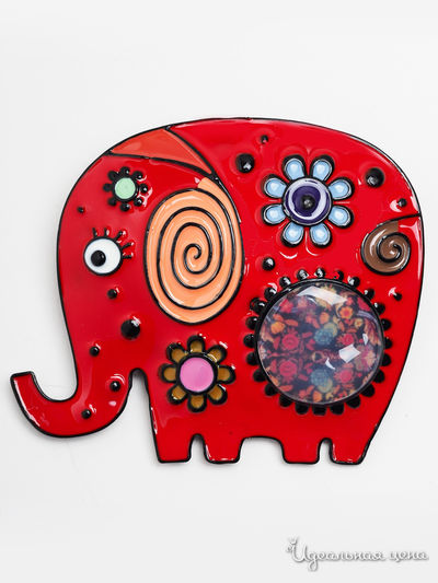 Брошь Biruza, цвет красный