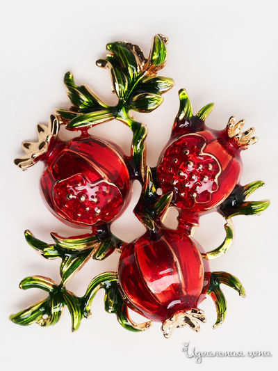 Брошь Biruza, цвет красный