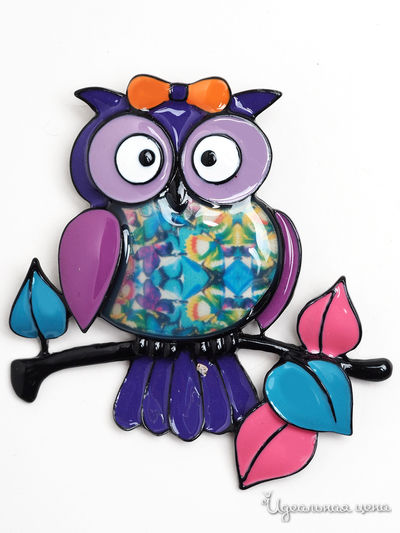 Брошь Biruza, цвет сиреневый