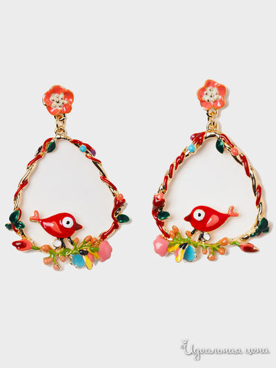 Серьги Biruza, цвет красный