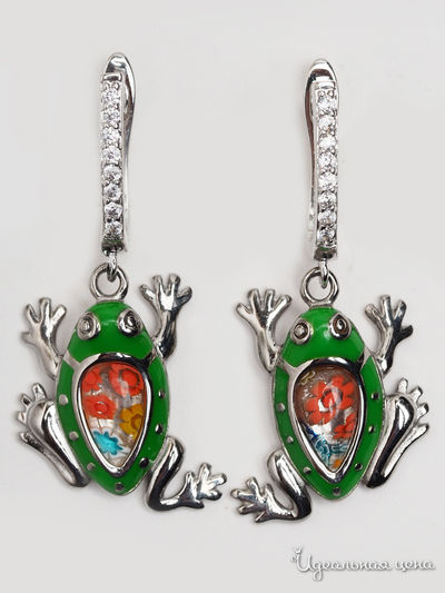 Серьги Biruza, цвет зеленый