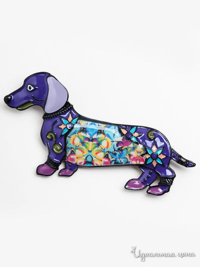 Брошь Biruza, цвет сиреневый