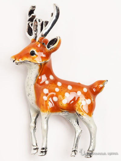 Брошь Biruza, цвет коричневый