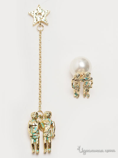 Серьги Biruza, цвет золотой