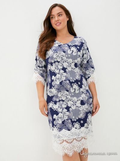 Платье Dream World, цвет синий, белый