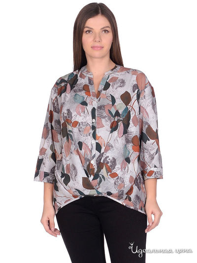 Рубашка Dream World, цвет серый, коричневый