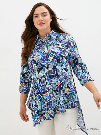 Рубашка Dream World, цвет синий, фиолетовый