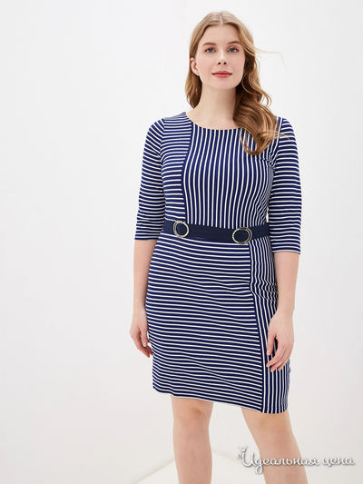 Платье Dream World, цвет синий, белый