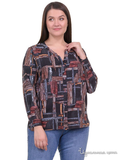 Рубашка Dream World, цвет черный, коричневый