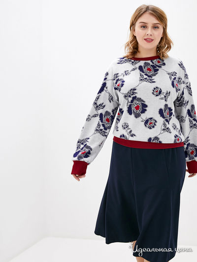 Свитшот Dream World, цвет бордовый, светло-серый