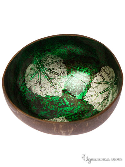 Чаша, D 13*6 см Oriental Way, цвет коричневый, зеленый