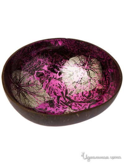 Чаша, D 13*6 см Oriental Way, цвет коричневый, розовый