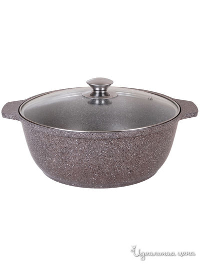 Кастрюля со стеклянной крышкой, 3 л KUKMARA, цвет коричневый