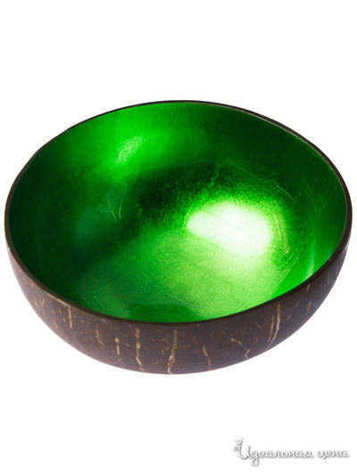 Чаша, D 13*6 см Oriental Way, цвет коричневый, зеленый