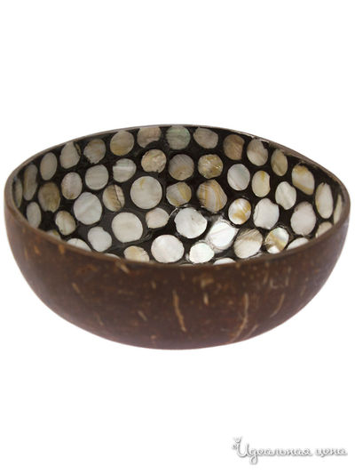Чаша, D 13*6 см Oriental Way, цвет коричневый, серый