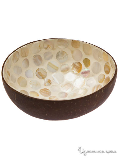 Чаша, D 13*6 см Oriental Way, цвет коричневый, молочный