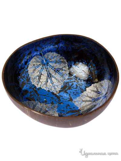 Чаша, D 13*6 см Oriental Way, цвет коричневый, синий