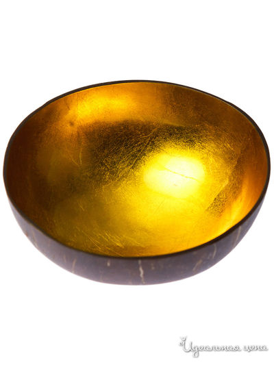 Чаша, D 13*6 см Oriental Way, цвет коричневый, золотой