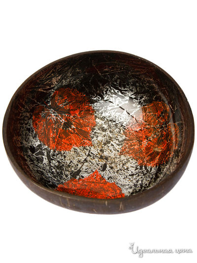 Чаша, D 13*6 см Oriental Way, цвет коричневый, золотой