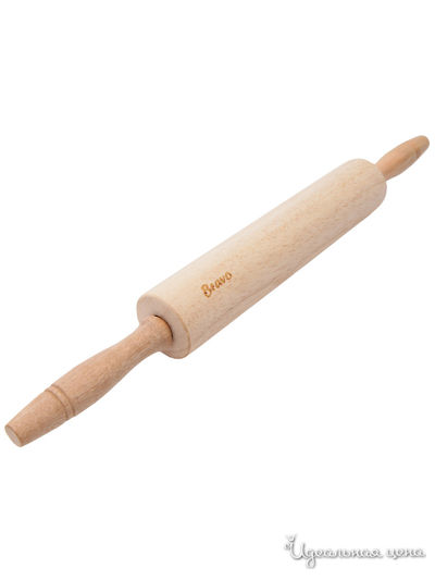 Скалка  с вращающимися ручками, 38*4 см Bravo, цвет бежевый