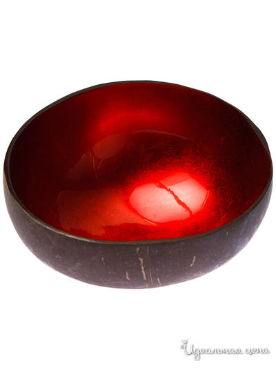 Чаша, D 13*6 см Oriental Way, цвет коричневый, красный