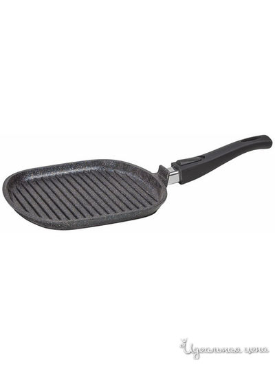 Сковорода-гриль со съемной ручкой, 25 см МЕЧТА, цвет черный