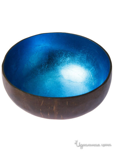 Чаша, D 13*6 см Oriental Way, цвет коричневый, синий