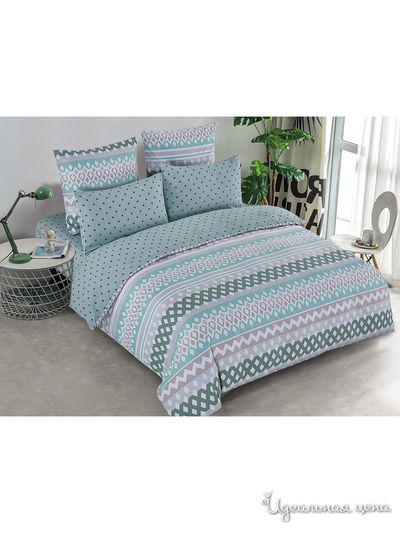 Комплект постельного белья, Евро Cleo, цвет мультиколор