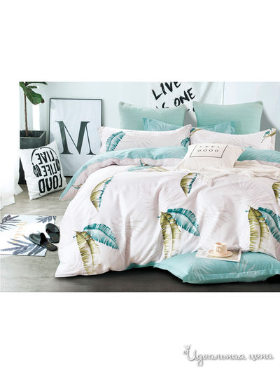 Комплект постельного белья, Евро Cleo, цвет белый