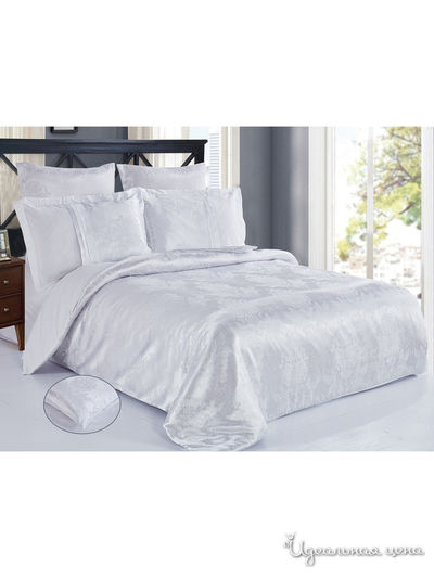 Комплект постельного белья, Евро Cleo, цвет белый