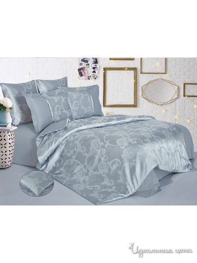 Комплект постельного белья, Евро Cleo, цвет серый