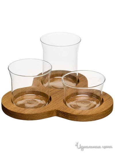 Сервировочный набор из 4 предметов Sagaform, цвет коричневый