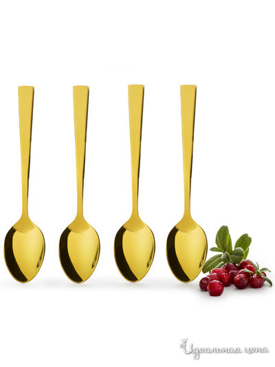 Набор чайных ложек, 4 шт Sagaform, цвет золотой