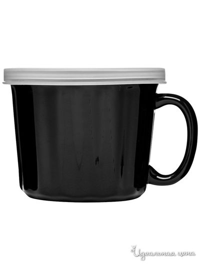 Кружка для супа с крышкой Sagaform, цвет черный