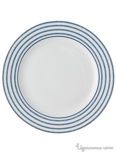 Тарелка десертная Candy Stripe Laura Ashley, цвет белый, синий