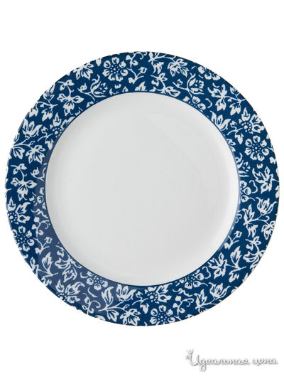 Тарелка Laura Ashley, цвет белый, синий