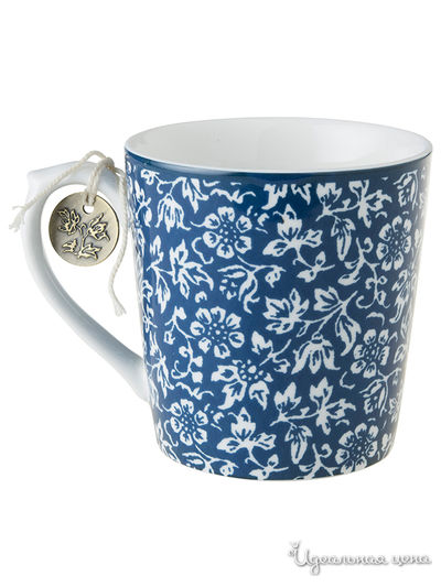 Кружка, 350 мл Laura Ashley, цвет белый, синий