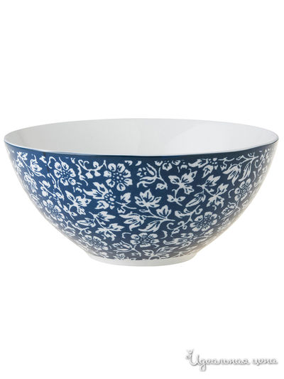 Салатник, 800 мл Laura Ashley, цвет белый, синий