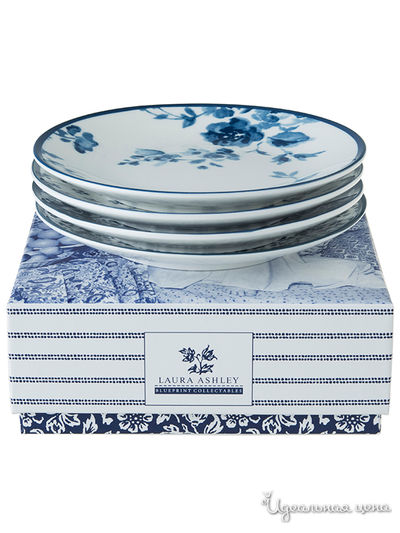 Блюдце Laura Ashley, цвет белый, синий