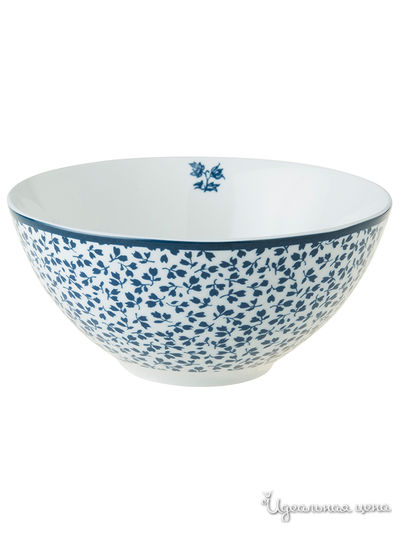 Пиала, 420 мл Laura Ashley, цвет белый, синий