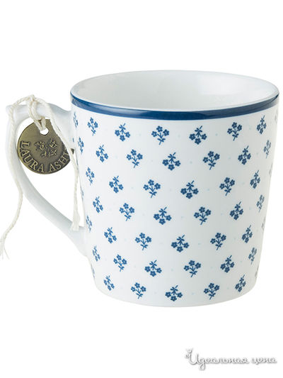 Кружка, 240 мл Laura Ashley, цвет белый, синий