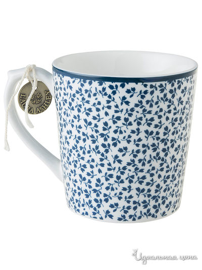 Кружка, 350 мл Laura Ashley, цвет белый, синий