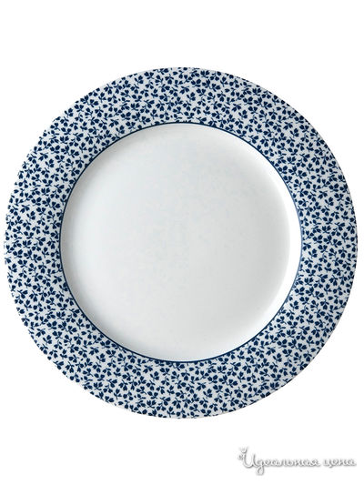 Тарелка Laura Ashley, цвет белый, синий