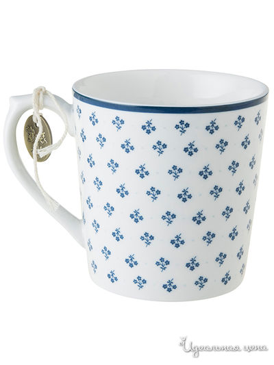 Кружка, 350 мл Laura Ashley, цвет белый, синий