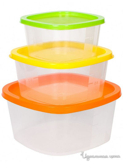 Набор контейнеров, 3 шт. Good & Good, цвет в ассортименте