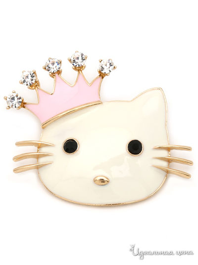 Брошь Fransua Ardy, цвет розовый, белый