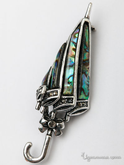 Брошь Fransua Ardy, цвет серый