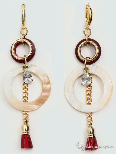 Серьги Fransua Ardy, цвет красный