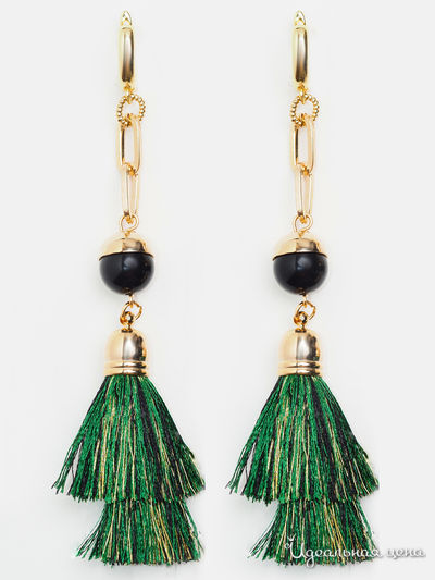 Серьги Fransua Ardy, цвет зеленый